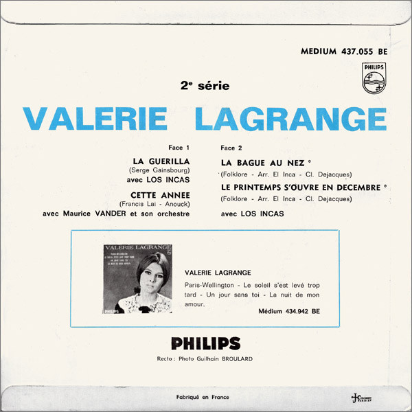 Valérie Lagrange - La Guérilla | Philips (437.055 BE) - 2