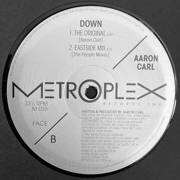 Aaron-Carl - Down | Metroplex (M-035) - 2 Aaron-Carl - Down | Metroplex (M-035) - 2