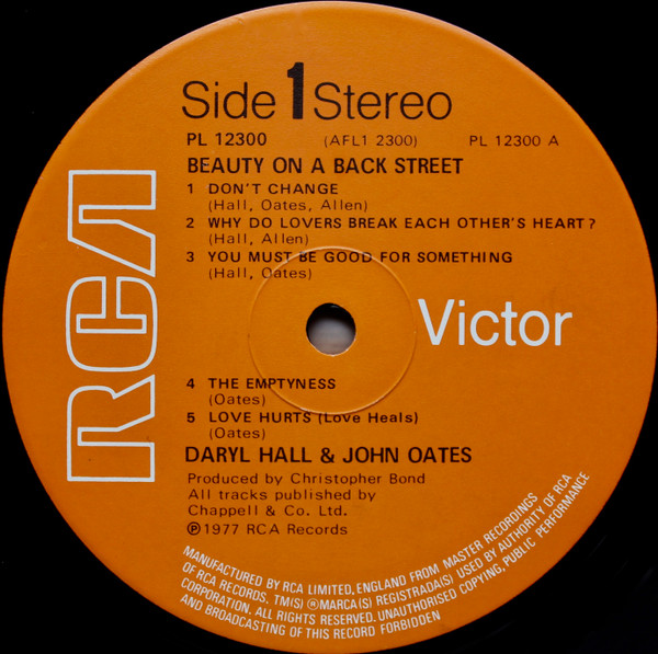 Daryl Hall & John Oates - Beauty On A Back Street - Vinilo | RCA Victor (PL 12300) - 2 Daryl Hall & John Oates - Beauty On A Back Street - Vinilo | RCA Victor (PL 12300) - 2