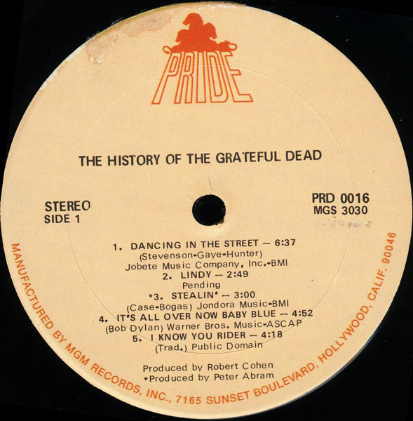 The Grateful Dead - The History Of The Grateful Dead | Pride (PRD-0016) - 3 The Grateful Dead - The History Of The Grateful Dead | Pride (PRD-0016) - 3
