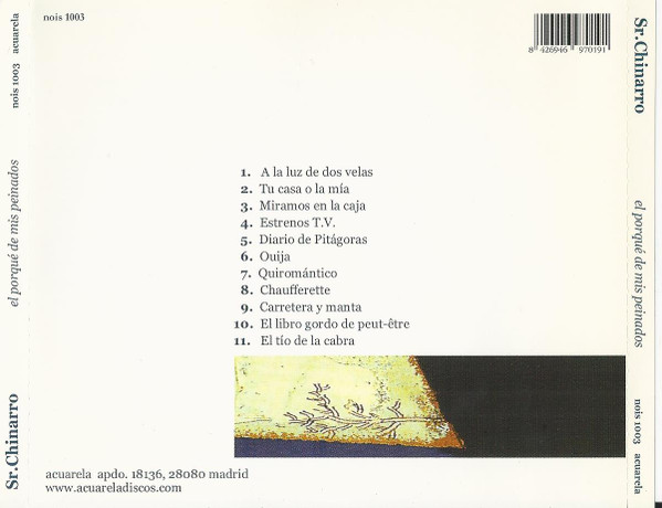 Sr. Chinarro - El Porqué De Mis Peinados | Acuarela (Nois 1003) - 3 Sr. Chinarro - El Porqué De Mis Peinados | Acuarela (Nois 1003) - 3