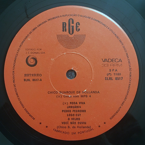 Chico Buarque De Hollanda - Chico Buarque De Hollanda | RGE (SLRL 8517/18) - 3 Chico Buarque De Hollanda - Chico Buarque De Hollanda | RGE (SLRL 8517/18) - 3