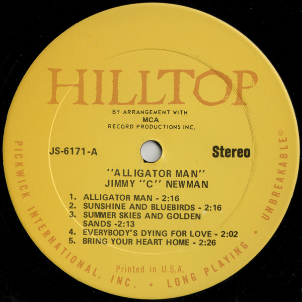 Jimmy C. Newman - Alligator Man | Hilltop (JS-6171) - 2 Jimmy C. Newman - Alligator Man | Hilltop (JS-6171) - 2