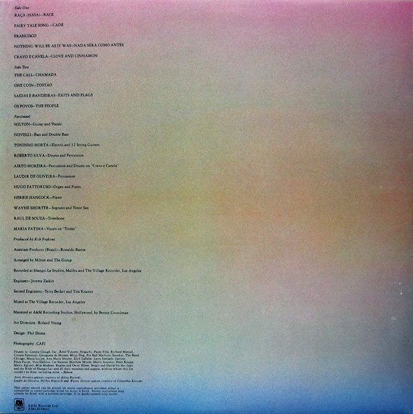 Milton Nascimento - Milton | A&M Records (AMLH 64611) - 2 Milton Nascimento - Milton | A&M Records (AMLH 64611) - 2