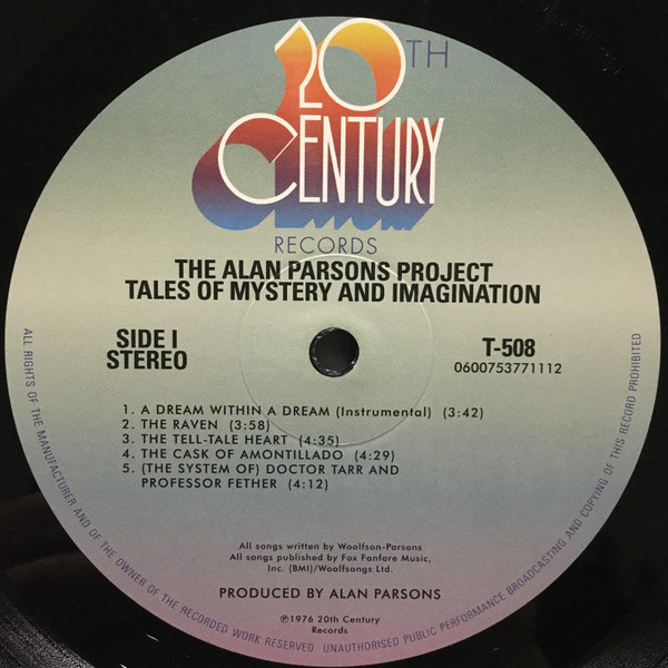 The Alan Parsons Project - Tales Of Mystery And Imagination [Vinyl] | Universal Music Group International (0600753771112) - 3