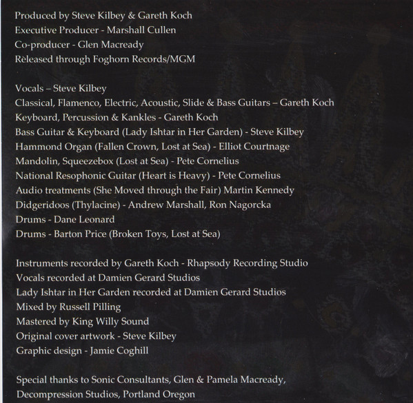 Steve Kilbey , Gareth Koch - Chryse Planitia CD | Foghorn Records (FOG486) - 4