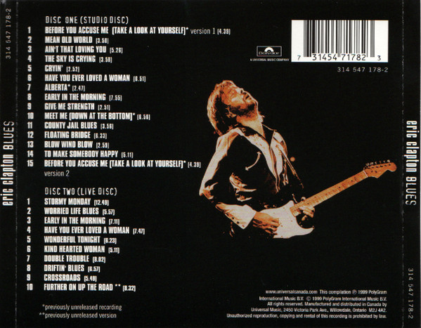 Eric Clapton - Blues (2CD) [CD] | Polydor (314 547 178-2) - 2