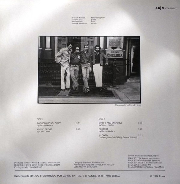 Bennie Wallace Trio & Chick Corea - The Bennie Wallace Trio & Chick Corea | Enja Records (4028) - 2 Bennie Wallace Trio & Chick Corea - The Bennie Wallace Trio & Chick Corea | Enja Records (4028) - 2