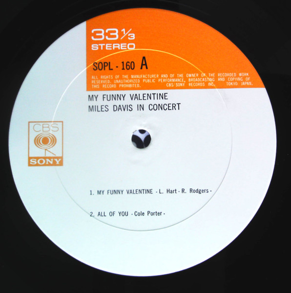 Miles Davis - My Funny Valentine - Miles Davis In Concert | CBS/Sony (SOPL 160) - 3 Miles Davis - My Funny Valentine - Miles Davis In Concert | CBS/Sony (SOPL 160) - 3