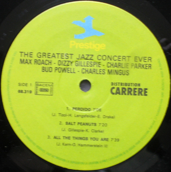 Charlie Parker , Dizzy Gillespie , Bud Powell , Charles Mingus , Max Roach - The Greatest Jazz Concert Ever (2LP) [Vinyl] | Prestige (68.319) - 4