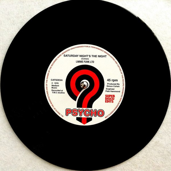 Limmie Funk Limited - Saturday Night's The Night / Can't Turn You Loose | Psycho (CATSDE6)