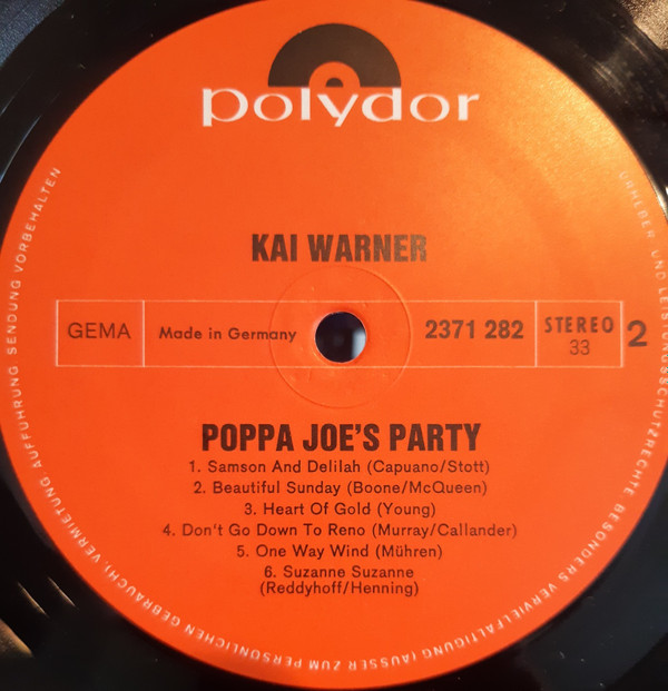 Kai Warner - Poppa Joe's Party | Polydor (2371 282) - main