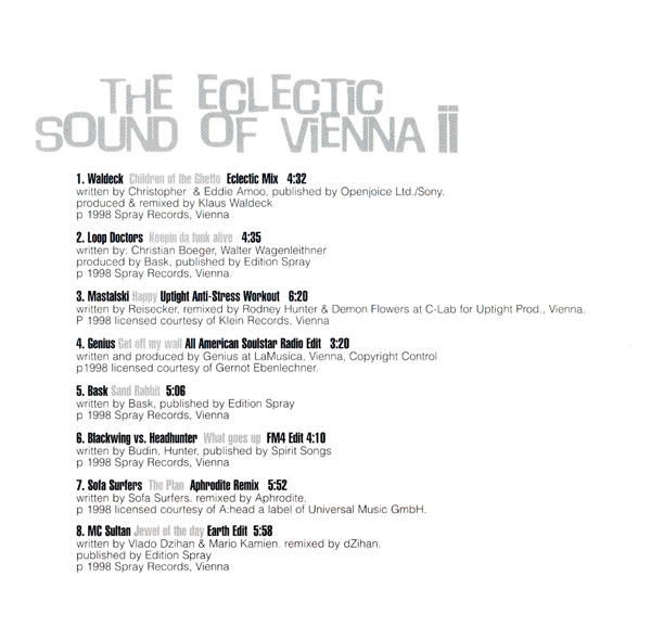 Various - The Eclectic Sound Of Vienna 2 | Spray Records (74321 58937 2) - 4 Various - The Eclectic Sound Of Vienna 2 | Spray Records (74321 58937 2) - 4