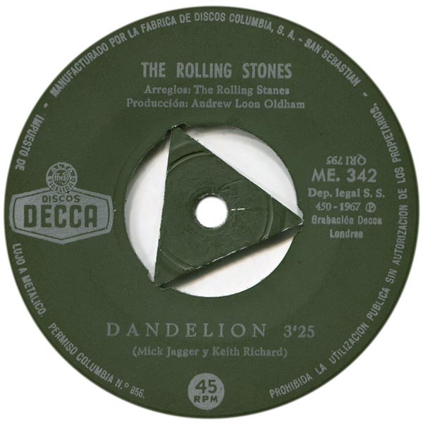 The Rolling Stones - We Love You / Dandelion - Vinilo 7" | Decca (ME 342) - 4