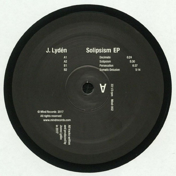 J. Lydén - Solipsism EP | Mind Records (Mind-002) - main
