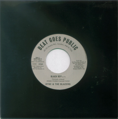 Dyke & The Blazers - Black Boy / Let A Woman Be A Woman - Let A Man Be A Man | BGP Records (BGPS 026)