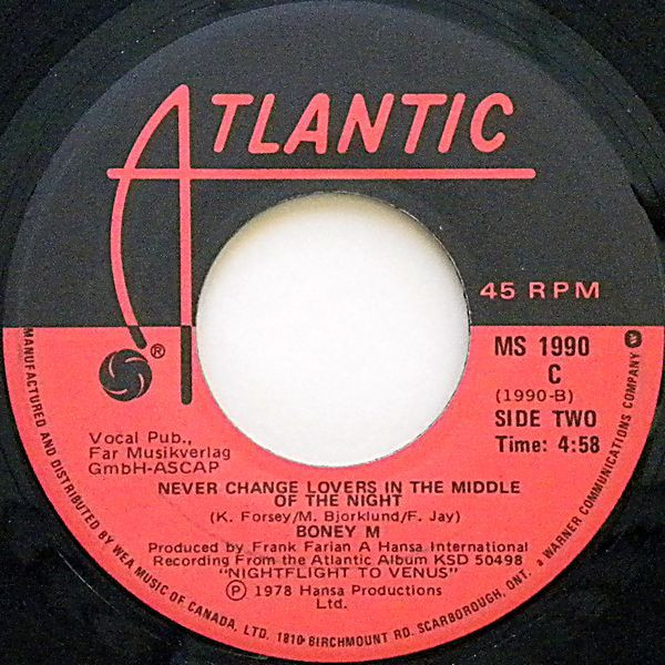 Boney M. - Rasputin (7") [Vinyl] | Atlantic (MS 1990) - 2