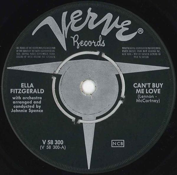 Ella Fitzgerald - Can't Buy Me Love / The Sweetest Sounds | Verve Records (V 58300) - 3