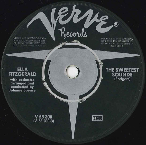 Ella Fitzgerald - Can't Buy Me Love / The Sweetest Sounds | Verve Records (V 58300) - 4