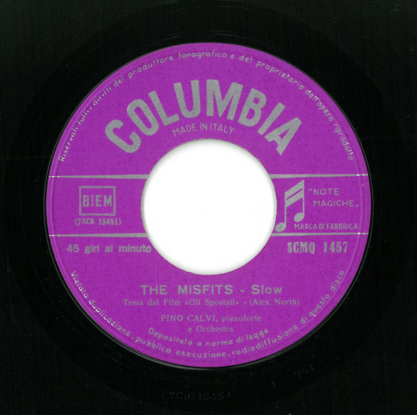Pino Calvi - The Exodus Song / The Misfits | Columbia (SCMQ 1457) - 4