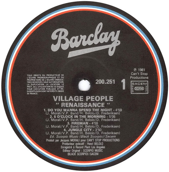 Village People - Renaissance | Barclay (200.251) - 3