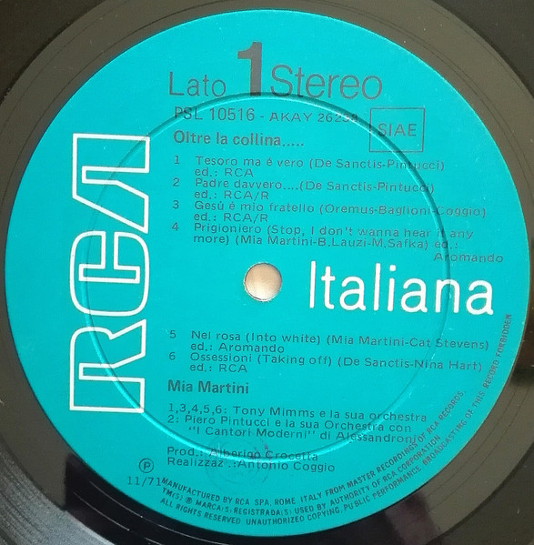 Mia Martini - Oltre La Collina... | RCA Italiana (PSL 10516) - 4