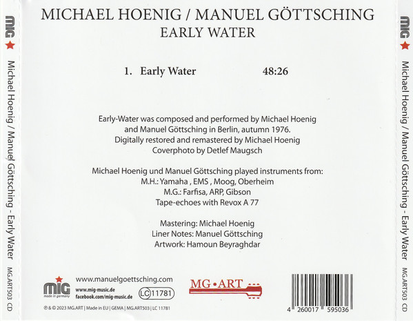 Michael Hoenig / Manuel Göttsching - Early Water | MIG (MG.ART503) - 2