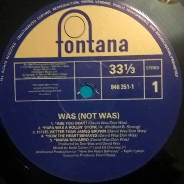 Was (Not Was) - Are You Okay? | Fontana (846 351-1) - 4