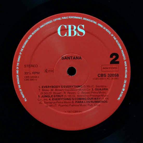 Santana - 3 | CBS (CBS 32058) - 4
