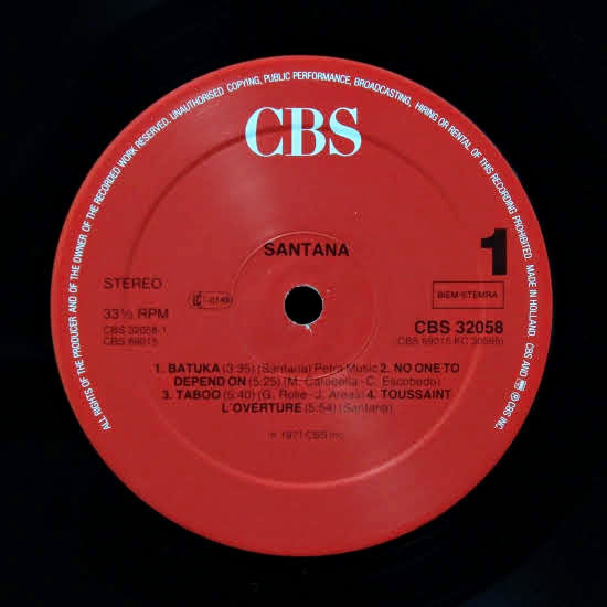 Santana - 3 | CBS (CBS 32058) - 3