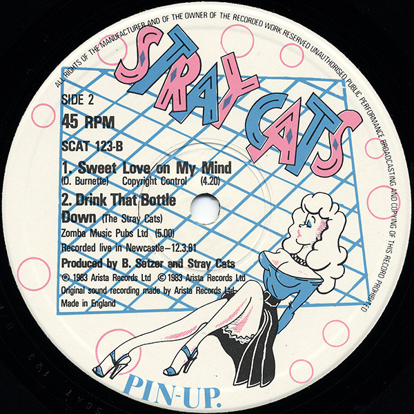 Stray Cats - Stray Cat Strut | Arista (SCAT 123) - 3