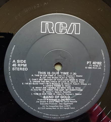 Band Of Gold - This Is Our Time | RCA (PT 40162) - 3