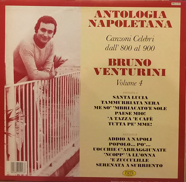 Bruno Venturini - Antologia Napoletana Canzoni Celebri dall'800 al 900 Volume 4 | Joker (SM 4223) - 2