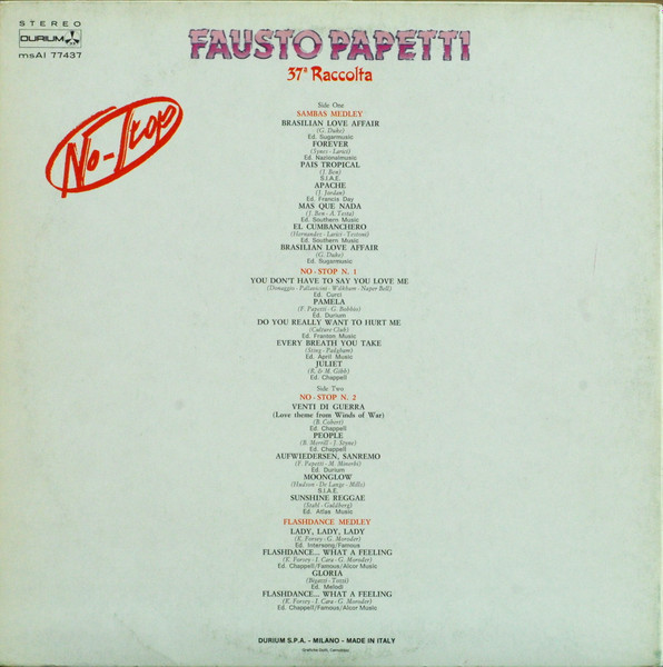 Fausto Papetti - No-Stop - 37a Raccolta | Durium (ms AI 77437) - 3 Fausto Papetti - No-Stop - 37a Raccolta | Durium (ms AI 77437) - 3