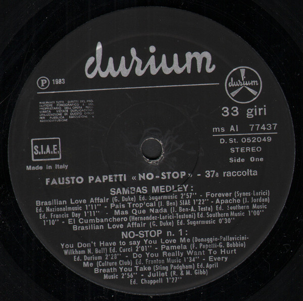 Fausto Papetti - No-Stop - 37a Raccolta | Durium (ms AI 77437) - 4 Fausto Papetti - No-Stop - 37a Raccolta | Durium (ms AI 77437) - 4