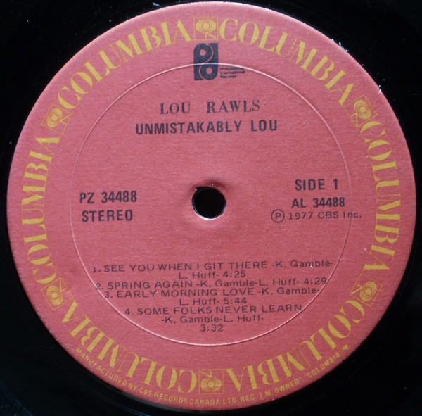 Lou Rawls - Unmistakably Lou | Columbia (PZ 34488) - 3