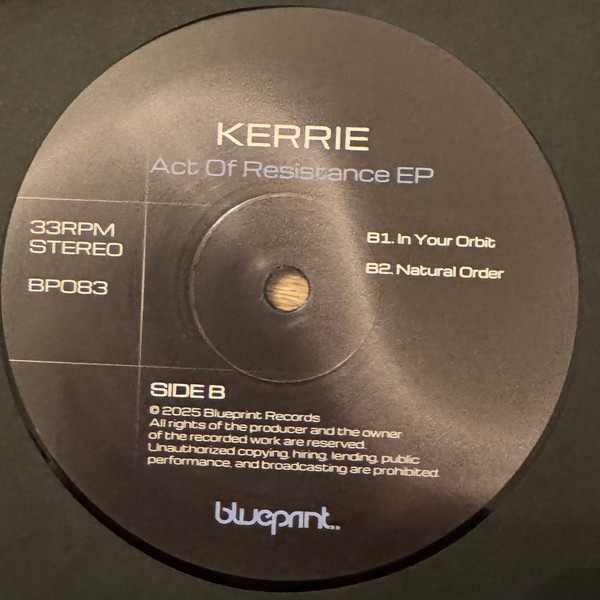Kerrie - Act Of Resistance EP | Blueprint (BP083) - 2