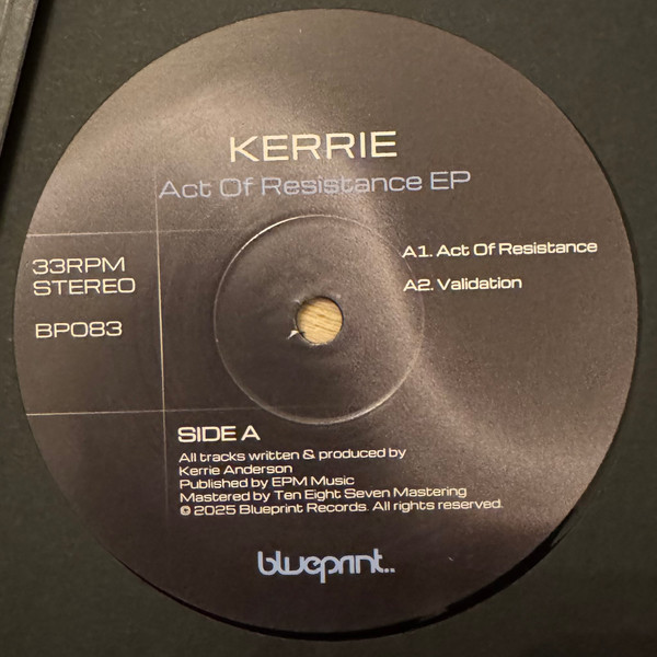 Kerrie - Act Of Resistance EP | Blueprint (BP083) - main