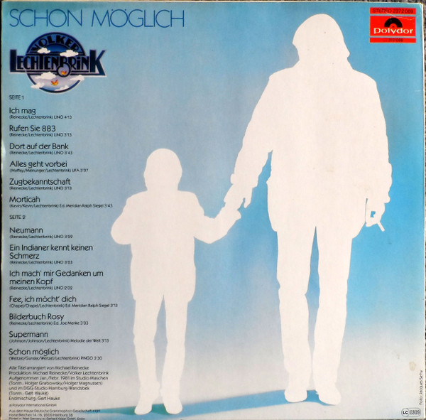 Volker Lechtenbrink - Schon Möglich | Polydor (2372 069) - 2