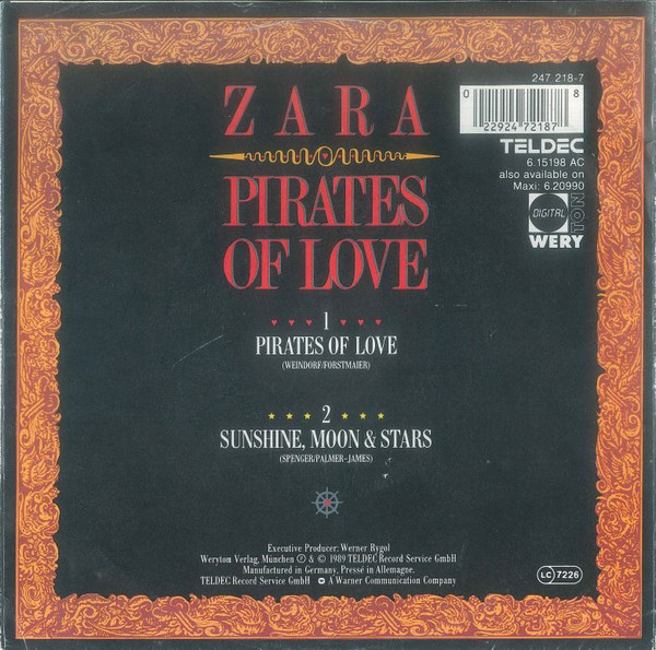 Zara-Thustra - Pirates Of Love | TELDEC (247 218-7) - 2