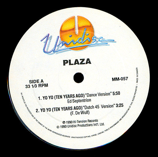 Plaza - Yo-Yo (Ten Years Ago) (12") [Vinyl] | Unidisc (MM-057)