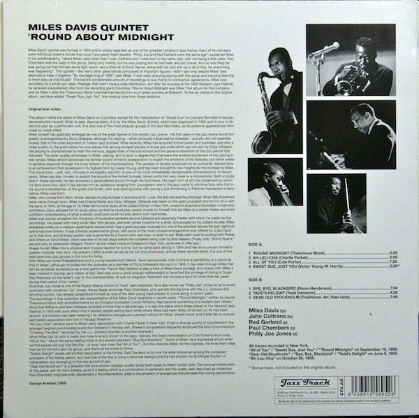 Miles Davis - 'Round About Midnight | Jazz Track (JT 952) - 2