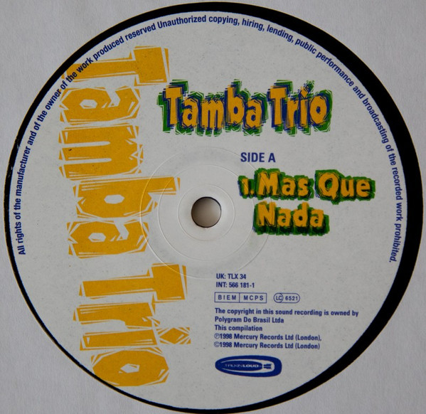 Tamba Trio - Mas Que Nada | Talkin' Loud (TLX 34) - 3