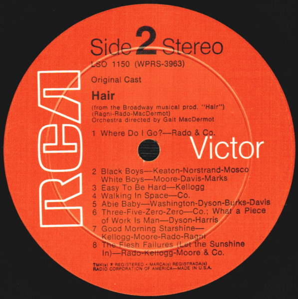 Various - Hair - The American Tribal Love-Rock Musical (The Original Broadway Cast Recording) | RCA Victor (LSO-1150) - 4