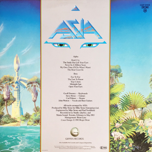 Asia - Alpha | Geffen Records (GEF 25508) - 2