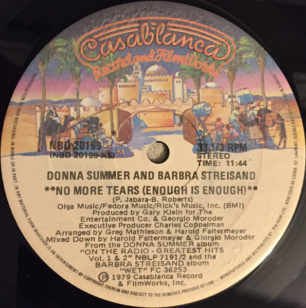 Donna Summer And Barbra Streisand - No More Tears (Enough Is Enough) | Casablanca (NBD 20199) - main Donna Summer And Barbra Streisand - No More Tears (Enough Is Enough) | Casablanca (NBD 20199) - main