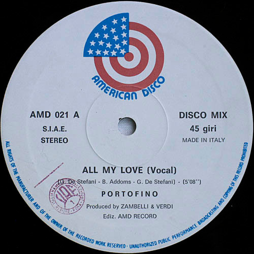 Portofino - All My Love | American Disco (AMD 021) - 3 Portofino - All My Love | American Disco (AMD 021) - 3