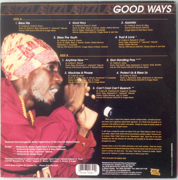 Sizzla - Good Ways | Digital-B (BWLP0030) - 2 Sizzla - Good Ways | Digital-B (BWLP0030) - 2