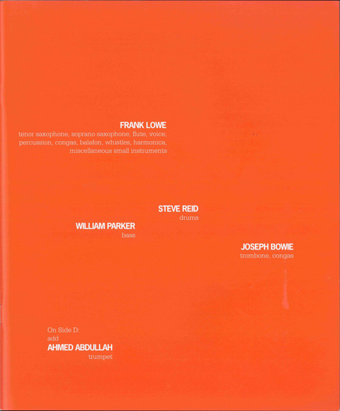 Frank Lowe Quartet - Out Loud | Triple Point Records (TPR209) - 4 Frank Lowe Quartet - Out Loud | Triple Point Records (TPR209) - 4