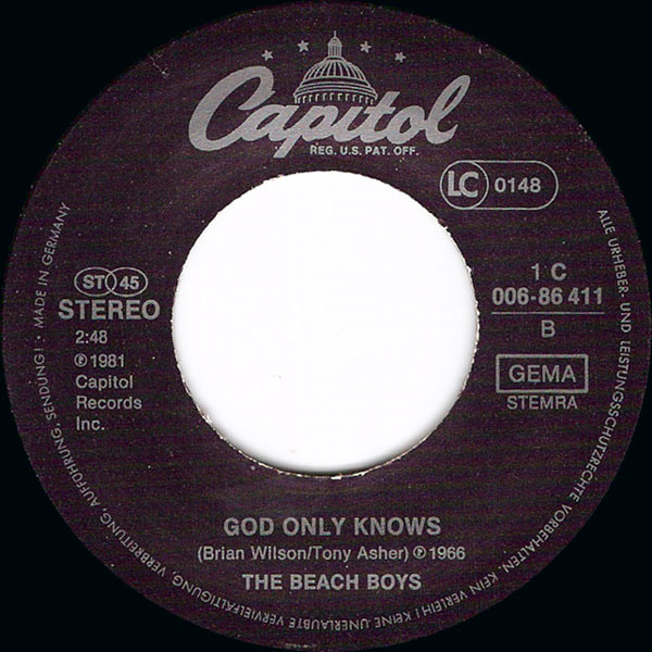 The Beach Boys - Beach Boy's Medley | Capitol Records (1C 006-86 411) - 4 The Beach Boys - Beach Boy's Medley | Capitol Records (1C 006-86 411) - 4